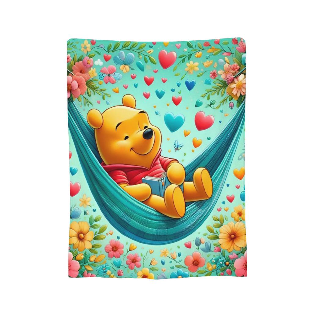 Beer Cartoon Winnie de Poeh Dekens Flanel Geweldig Zacht Plaid Dekens voor Beddengoed Lounge Zomer,