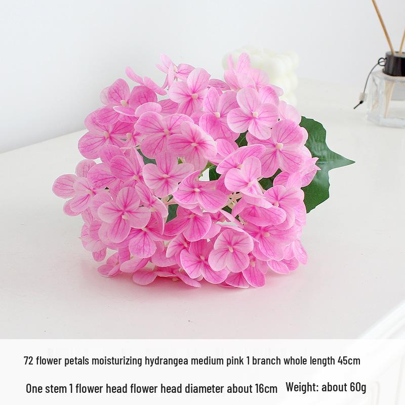 72 Petals Hydrangea 3D Printed Artificial Flower - Hydrating Touch Fake Flower for Wedding Decorations.