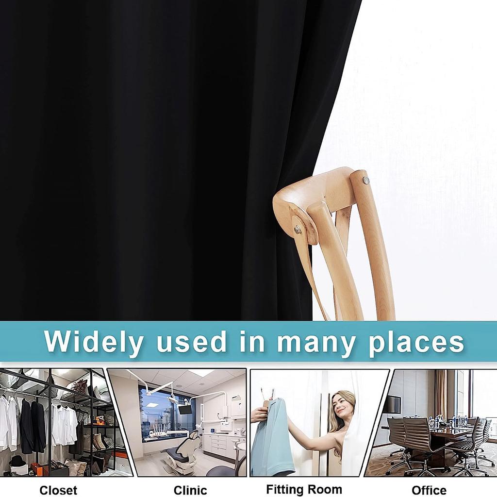 Pack Of 1 Room Divider BlackOut Curtain for Living Room, Noise Reduction Curtain with Anti-Rust Grommet Top Blackout Curtain