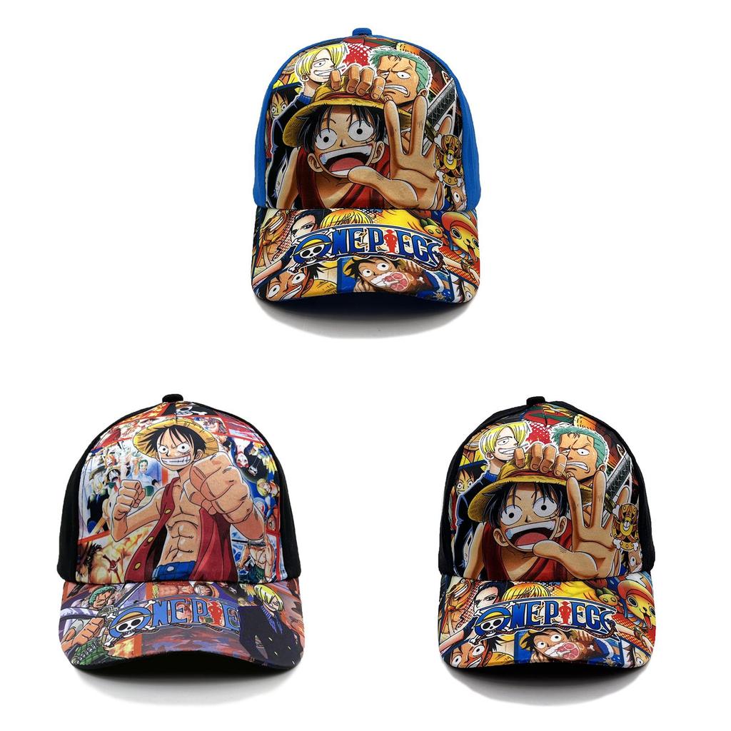 One Piece Kinder Baseballpet Met Geprint Polyester Zonbescherming Voor Zomer Buitengebruik