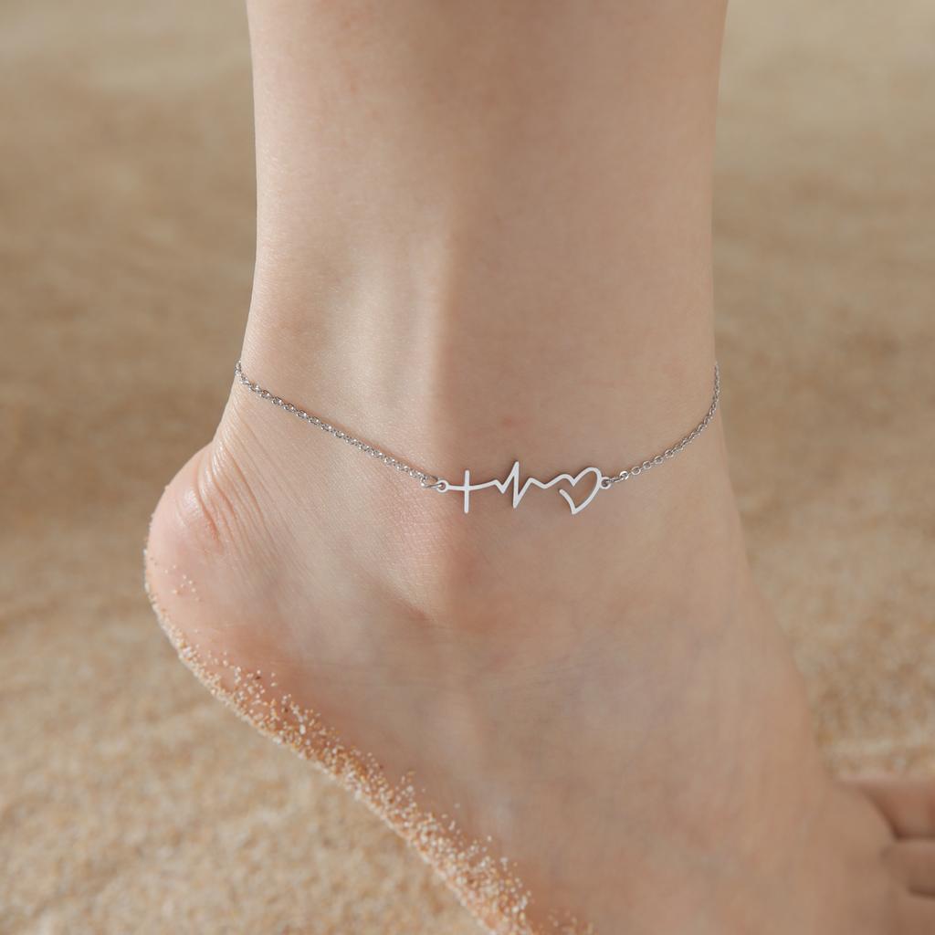 Cazador Cute Walking Cat Anklets for Women Stainless Steel Jewelry Foot Bracelet Fashion Summer Beach Accessories