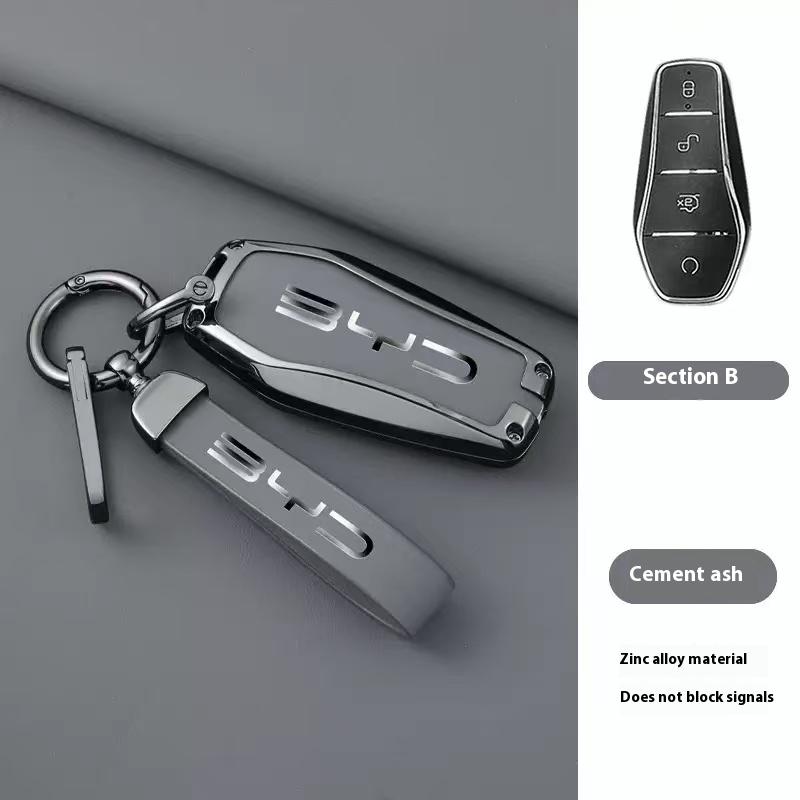 Zinc Alloy Car Key Case, Suitable For Byd Atto 3 Han Ev Dolphin Lied Tang Dm Qin Plus Song Pro Max Yuan Car Key Protection Case