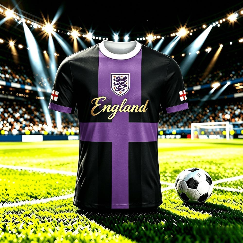 2026 Summer England Football Style Sports Quick-dry Men's T-Shirt Fashion Print Casual Women Short Sleeve Men's Sports Tee Shirt