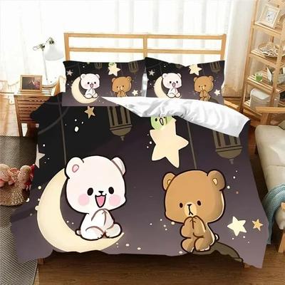 Parure de lit imprimée en 3D Kawaii Bubu et Dudu, housse de couette, pour lit simple, double, king size, queen size, pour enfants