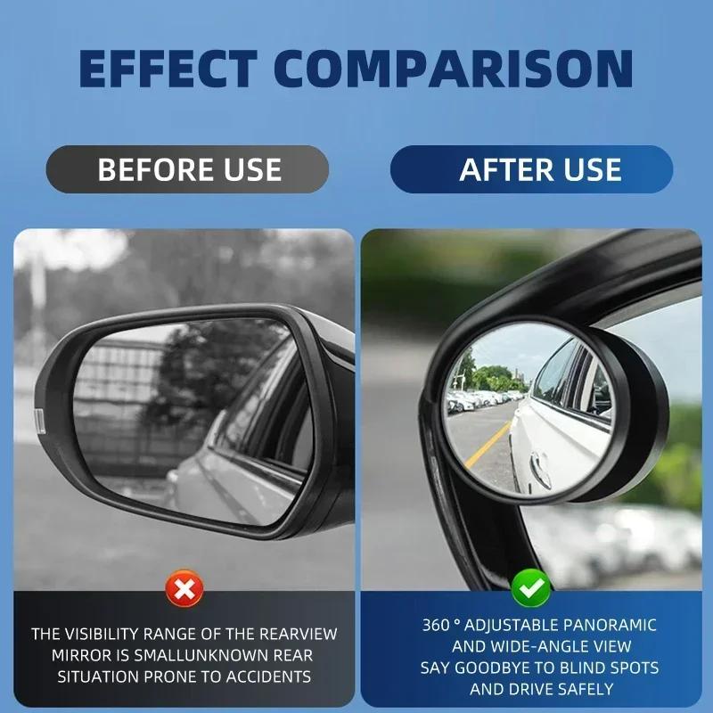2x Car Rearview Mirror Rain Eyebrow Visor Small Round Mirror For BMW X3 X5 M5 M3 E46 E90 E60 F10 E39 F30 E36 G30 E87 E70 E91 E30