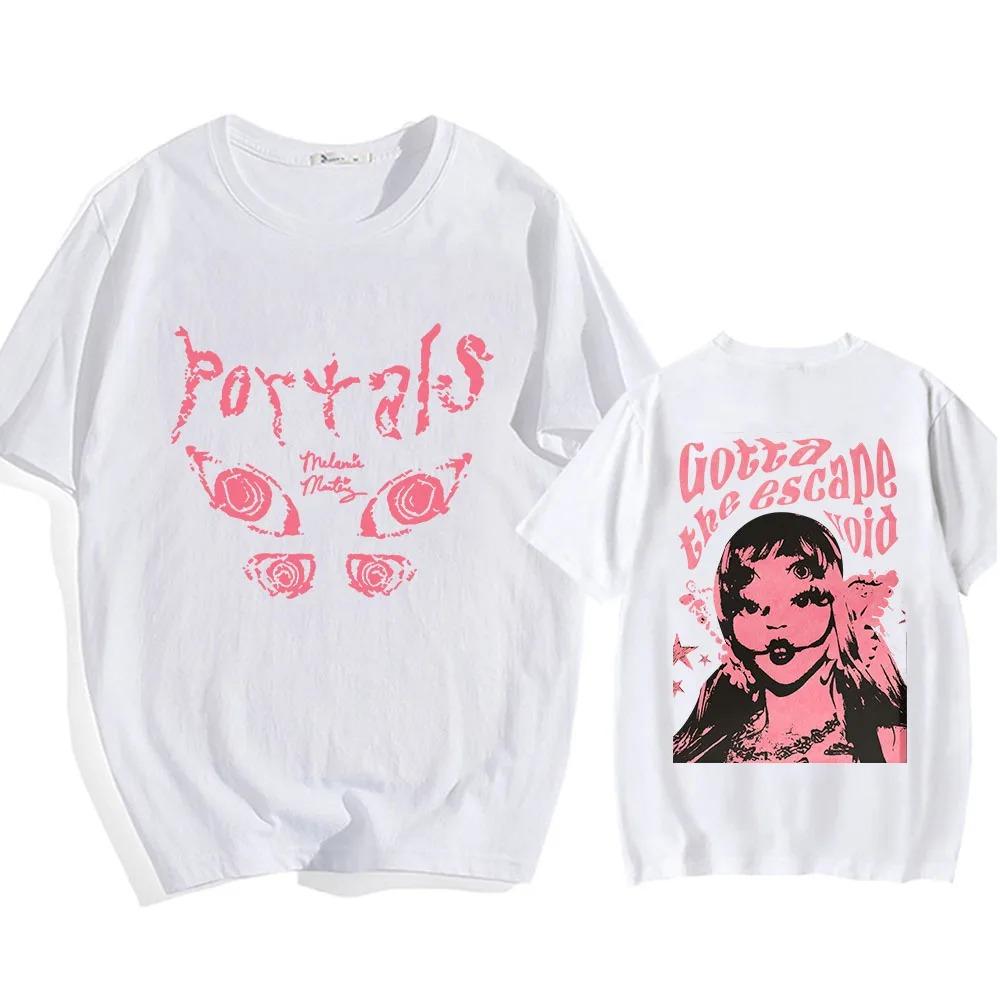 Melanie Martinez Portals Tour Unisex-kläder Vår och sommar T-shirt Retro Anime tryckta T-shirts Par Toppar Streetwear Estetisk