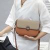 Cowhide Shoulder Women's Bag Large Capacity Messenger Women's Fashion Simple Shopping Bag Practical Small Round Bag Soft Leather