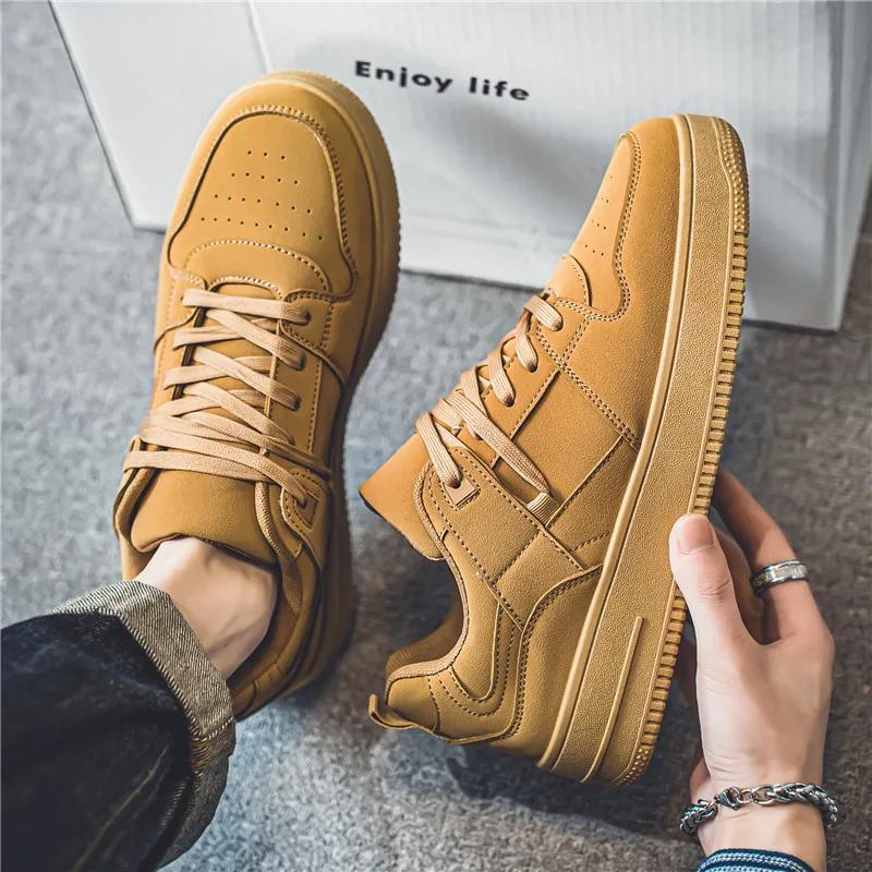 Heren Casual Sportschoenen Comfortabel in Alle Seizoenen Ademend Veelzijdige Sneakers Kaki Air Force Platte Schoenen voor Heren