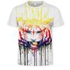 Sommer Herren T-Shirt 3D-Druck Tees Tiger Löwe Lose Rundhals Kurzarm Tops Herrenbekleidung
