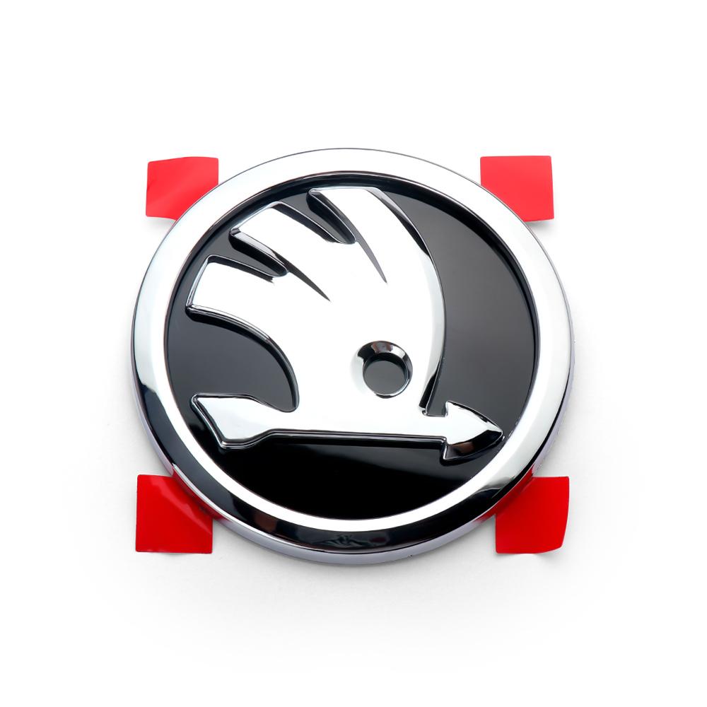 DCLR3 80mm/90mm/100mm ABS Samochodowy Przednia Pokrywa Silnika Klapa Bagażnika Emblemat Naklejka dla Skoda Octavia 3 2 A5 A7 Combi Visions Enyaq RS iV Deriv Kodiaq