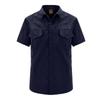 Mens Shirt Short Sleeve Quick Dry Turn Down Collar Shirt Outdoor Hiking Camping Fishing Clothing Plus Size