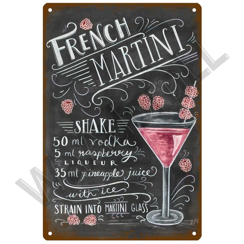 Tin Sign Decor Cocktail Metal Sign Plaque Metal Plate Vintage Iron Poster Wall Art Painting For Pub Club Man Cave Bar Decoration
