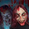 Evil Dead Rise Mask Rave Horror Killer Cosplay Halloween Scary Latex Helmet Full Face Headgear Cosplay Bloody Creepy Ghos