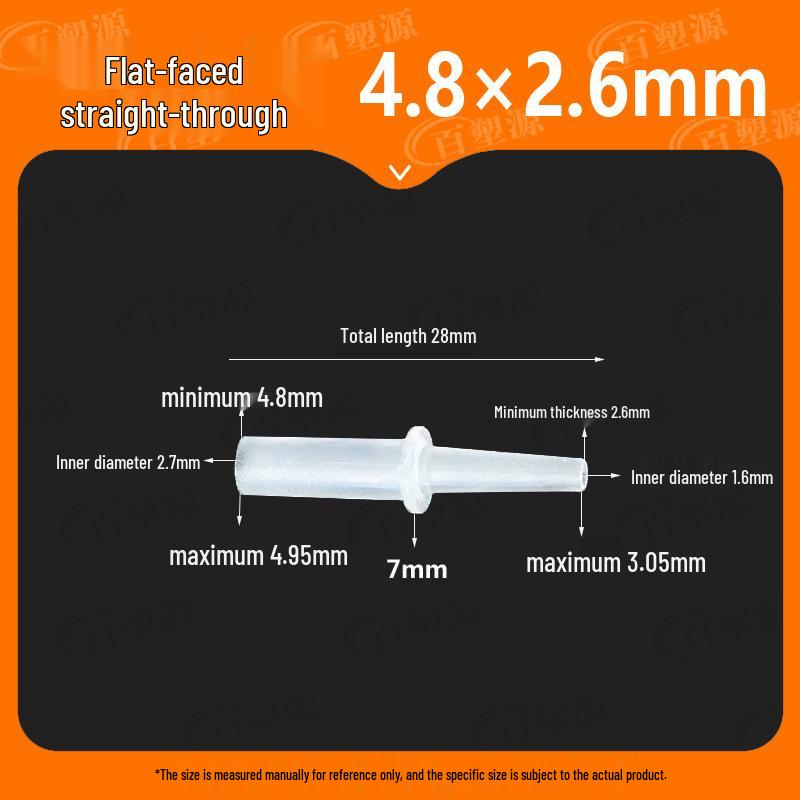 Hose Reducer Straight Plastic Connector, Two-Way Air Tube Adapter, Fish Tank Faucet Quick Connect