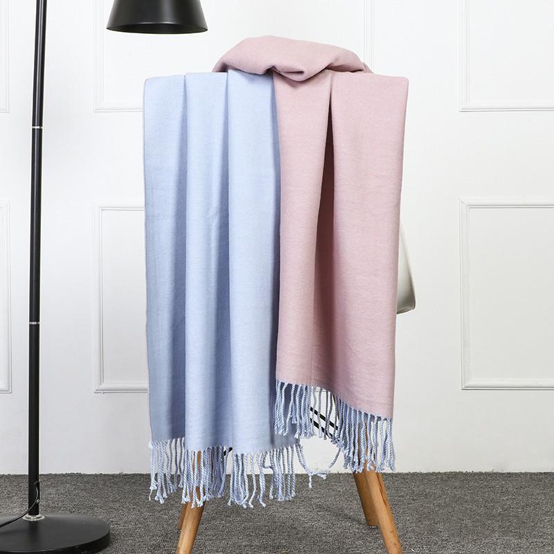 Eșarfă groase de cașmir pentru femei, șaluri și împachetări mari de pashmina, pătură ușoară, eșarfă pentru rochie de seară, caldă, zilnic, birou de călătorie