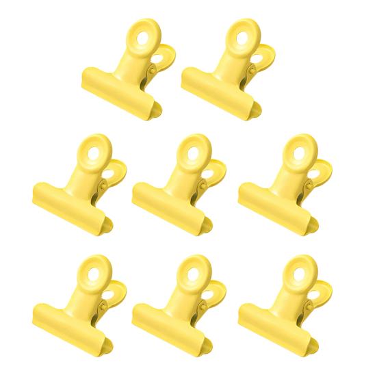 8PCS Binder Clips Round Tail Safety Design Metal Clips Stable Clamping Force Macaron Fresh Color Clips Rust Resistant Office School Supplies