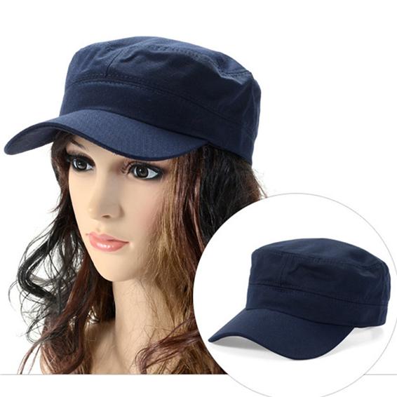 Klasická obyčejná Vintage čepice Bavlněná vojenská čepice pro muže Dámské čepice Patrol Trucker Klobouky Nastavitelné ploché čepice