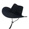 New Curved Brim Western Cowboy Hat Ethnic Large Top Hat Tibetan Style Roll Brim Cowgirl Cap For Women Men