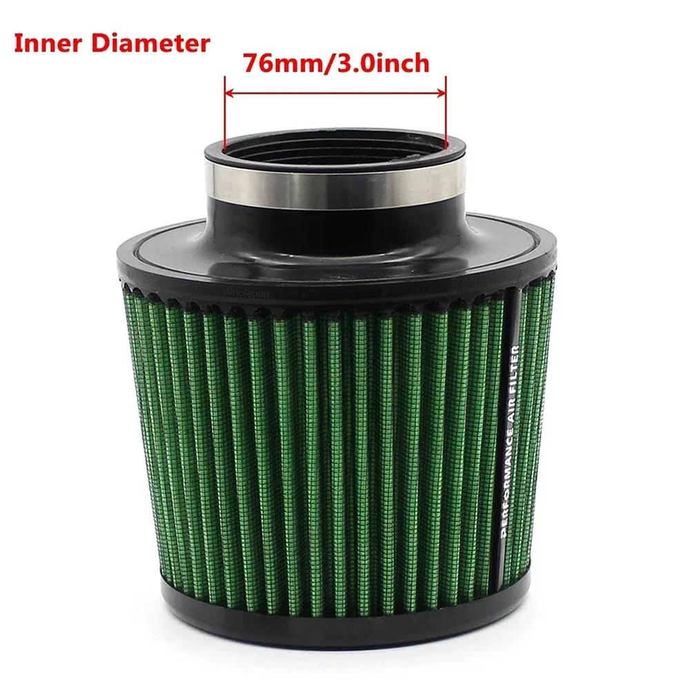 63/76/89/101mm Universeel Auto Luchtfilter Hoge Flow Kegel Koude Luchtinlaat Filter Auto Modificatie Accessoires Luchtfilter Gaas Kegel