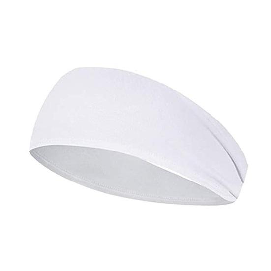 Men Sports Headband Moisture Wicking Wide Workout Headband Quick Drying Solid Color Running Cycling Sweatband Headband