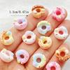 20pcs Resin 3D Colorful Donut Candy Flatback Cabochon Simulation Foods Scrapbook DIY Bow Embellishments Figurines Crafts