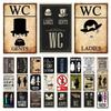 Vintage Toiletbord Grappig Metalen Blikken Bord Plaquette WC Toilet Toiletten Muurkunst Bar Club Badkamer Toilet Toilet Muurdecoratie