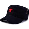 Cappello piatto da uomo retrò nostalgico con stella rossa ricamata