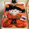 Koc Flanelowy z Nadrukiem Postaci Dragon Ball, Wysokiej Jakości, Wygodny na Wszystkie Pory Roku, Wystrój Domu, Ciepło i Komfort, Idealny na Prezenty Świąteczne