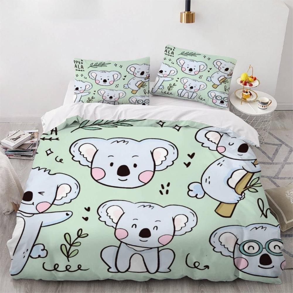 Little Duck Cute Duvet Cover King Size Toddler Cartoon Pattern Bedding 3 Pcs Teens Boys Girls Room Decoration With 2 Pillowcases
