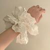 Volume Lace Embroidery Punching Scrunchie King Tripe Band Hair Tie