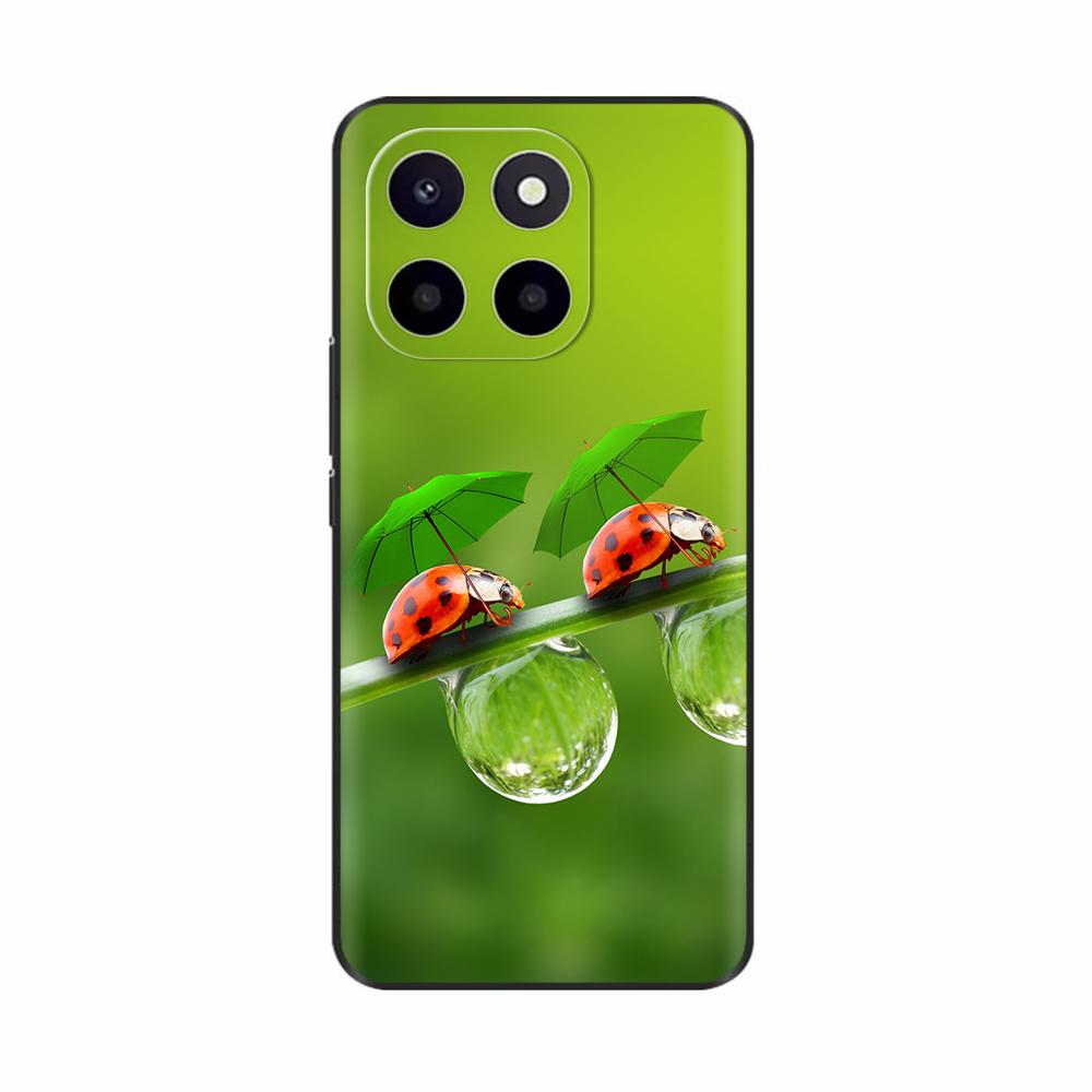 For Honor X6c Case Cute TPU Silicone Phone Cases For Honor X6c Back Cover HonorX6c X 6C Printed Flower Soft Silicon Coque Fundas