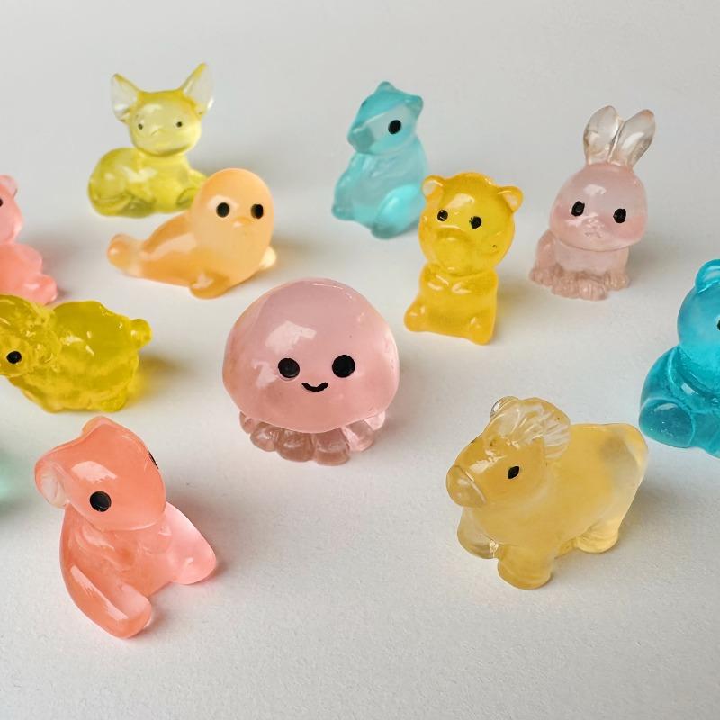 10-30-50Pcs Mini Animal Surprise Blind Bags Cute Luminous Assorted Colors Animals Blind Box Toys For Kids Children Birthday Gift