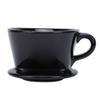 Ceramic Pour Over Coffee Dripper 3 Hole V Shape Manual Brew Maker Ceramic Single Cup for Home Restaurant Cafe Black 1 2