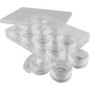 Set of 12 Individual Jars with Screw Lids In a Box. Ref 13187