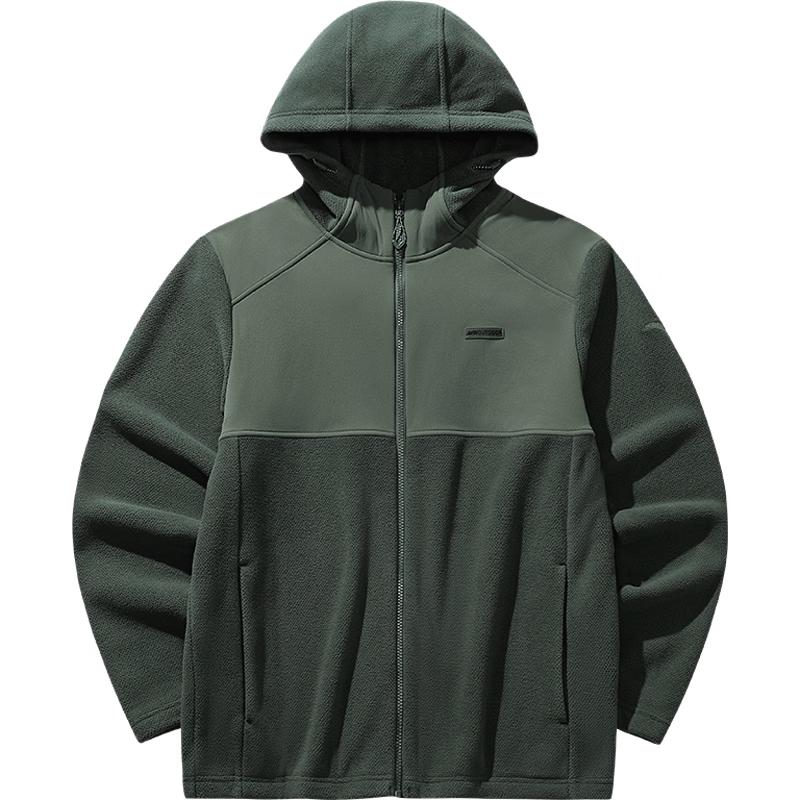 Anta Men's Outdoor Hooded Fleece Jacket