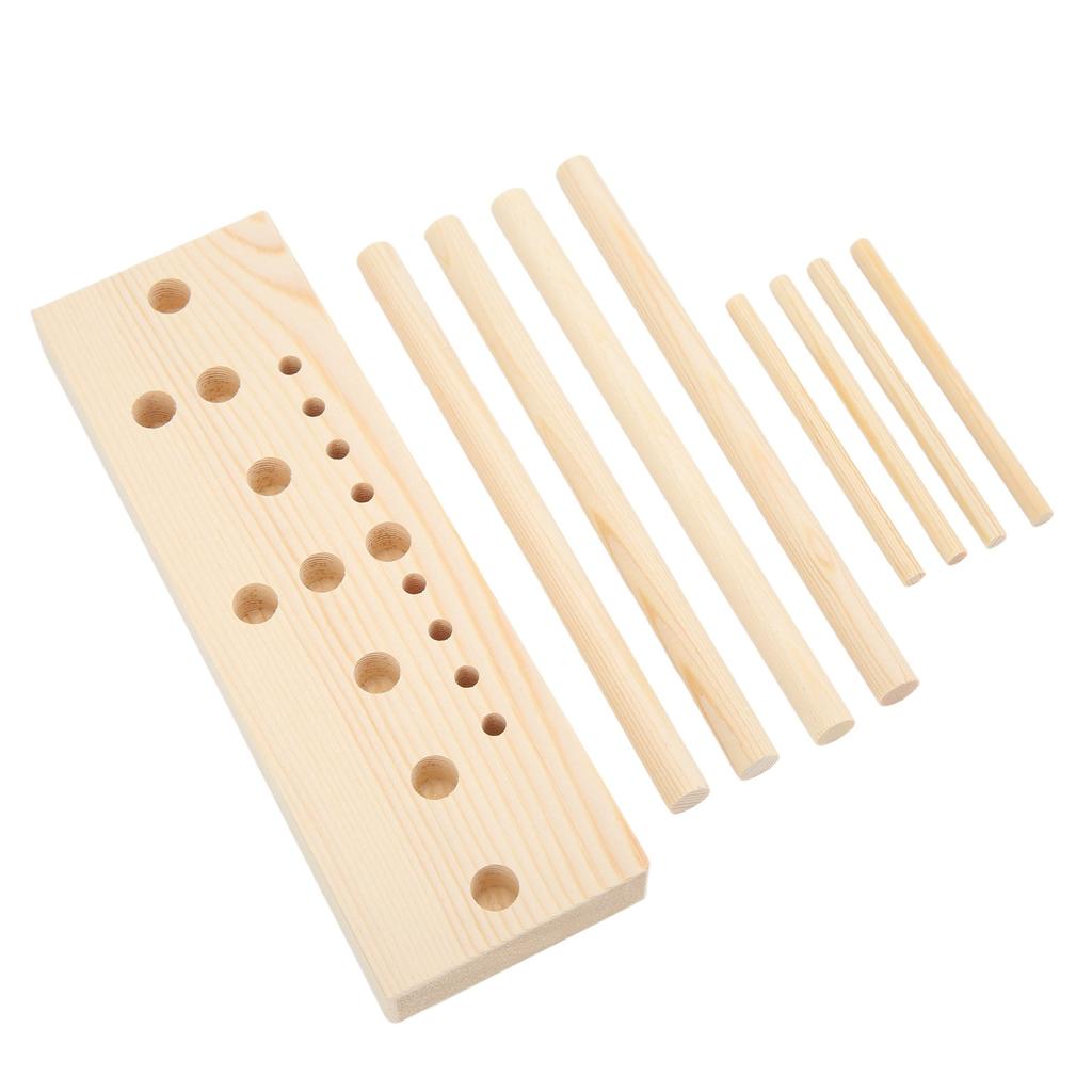 Bow Maker for Ribbon Wooden Multi Size Adjustable with Wooden Board Sticks for Making Bows DIY