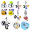 925 Silver Halloween Luminous Charms Pumpkin Witch Ghost Beads Pendant Fit Bracelet Woman DIY Jewelry Fine Gifts Making