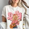 Retro Dockskjorta Rosa Cowgirl Grafisk T-shirt Countrymusikskjorta AN61594