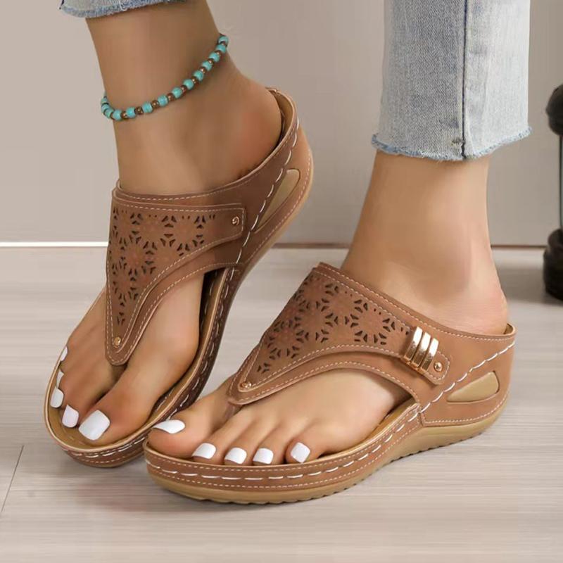 Lucyever Summer Platform Flip Flops Woman Lightweight Clip Toe Wedge Sandals Woman Non Slip Casual Beach Slippers Size 43