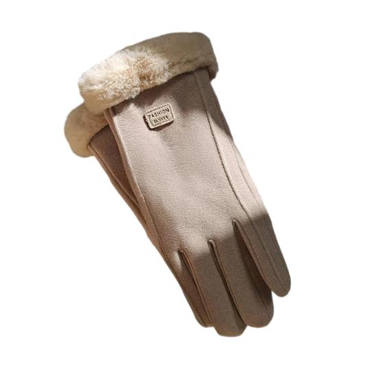 Gants d'hiver pour femmes doublés polaire gants tactiles gants chauds épaissis gants coupe-vent à doigts entiers pour sports de plein air cyclisme conduite