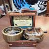 Maritime Brass Sextant Nautical British Army Pocket Box Sextant with Wood Box by Henry Barrow, Co London