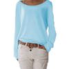 Cotton T Shirt For Women With Round Neck Long Sleeve Casual Fit Soft Comfort