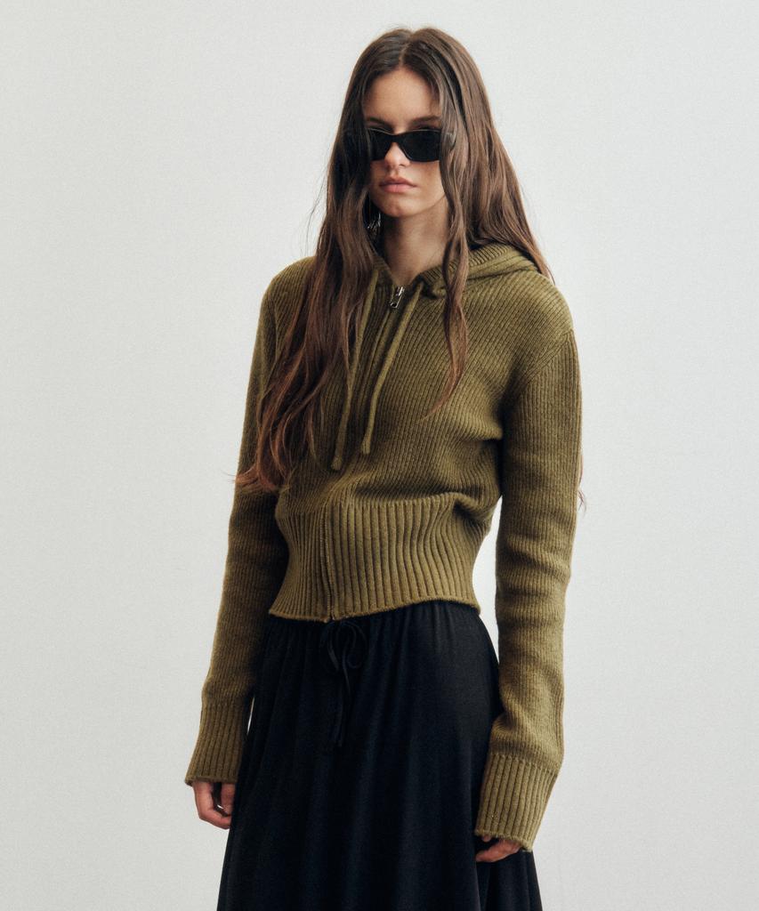 Citta Wool Hooded Zip-Up Knit_Ctk233(4Color)