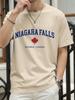 Niagara Falls Ontario Kanada Print T-Shirt Für Männer Sommer Mode T-Shirt Baumwolle Freizeitkleidung Bequem Weich Kurzarm