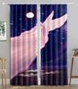 Angel Girls' Maiden Animated Children Blackout Window Panel Curtain Designed for Living Room Bedroom Bathroom Kicthen Door Cupboard Decor Hooks