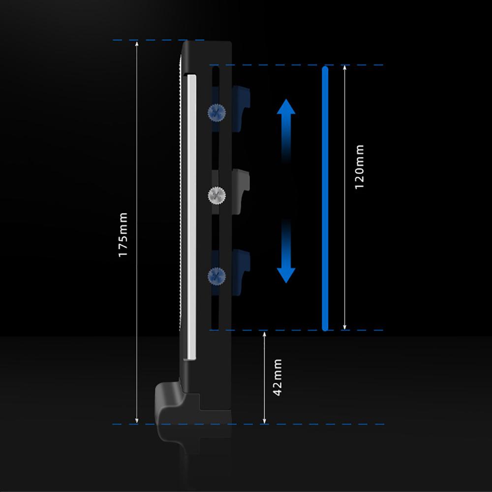 Adjustable GPU Holder Video Card Riser RGB Black Aluminum Alloy