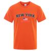New York Finde Deinen Weg Usa Street Buchstaben T-Shirts Herren Übergroße Oberteile Cartoon Sommer T-Shirt Mode Lockeres T-Shirt Kleidung