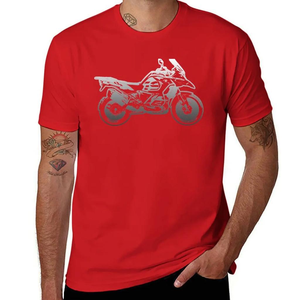 R1250GS Adventure Silhouette V1 Motorbike Touring Enduro Dual Sport T-Shirt Aesthetic Clothes Sweat Shirts Graphic Tee Men
