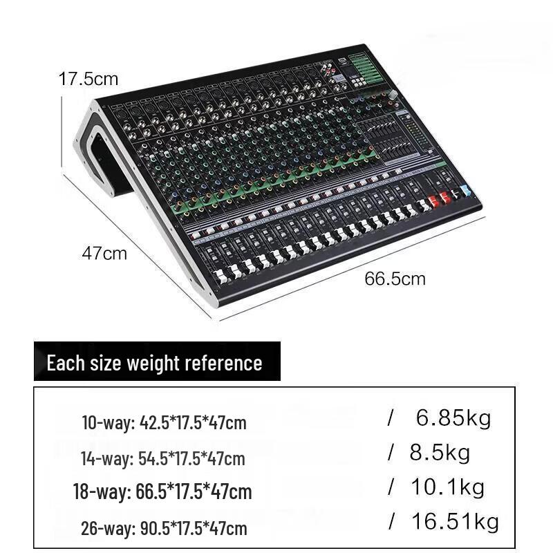 8-Channel Analog Audio Mixer with DSP Effects (CN Version)