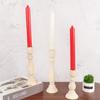 Craft Nordic Table Home Decor Retro Vintage Wooden Pillar Candlestick Holder Candle Holder Wedding Decoration